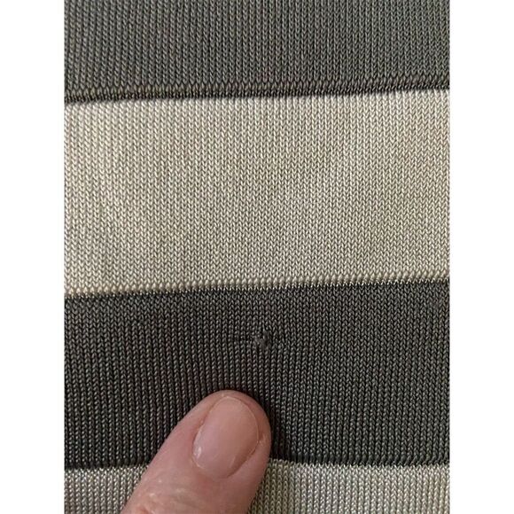 French Connection NWT Bodycon Gray Striped Dress Size 10 Knee Length - Picture 13 of 13